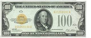 1928 $US 100 Gold Certificate